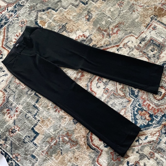 Express Black Editor Barely Boot Low Rise Stretch Pants - Picture 1 of 3